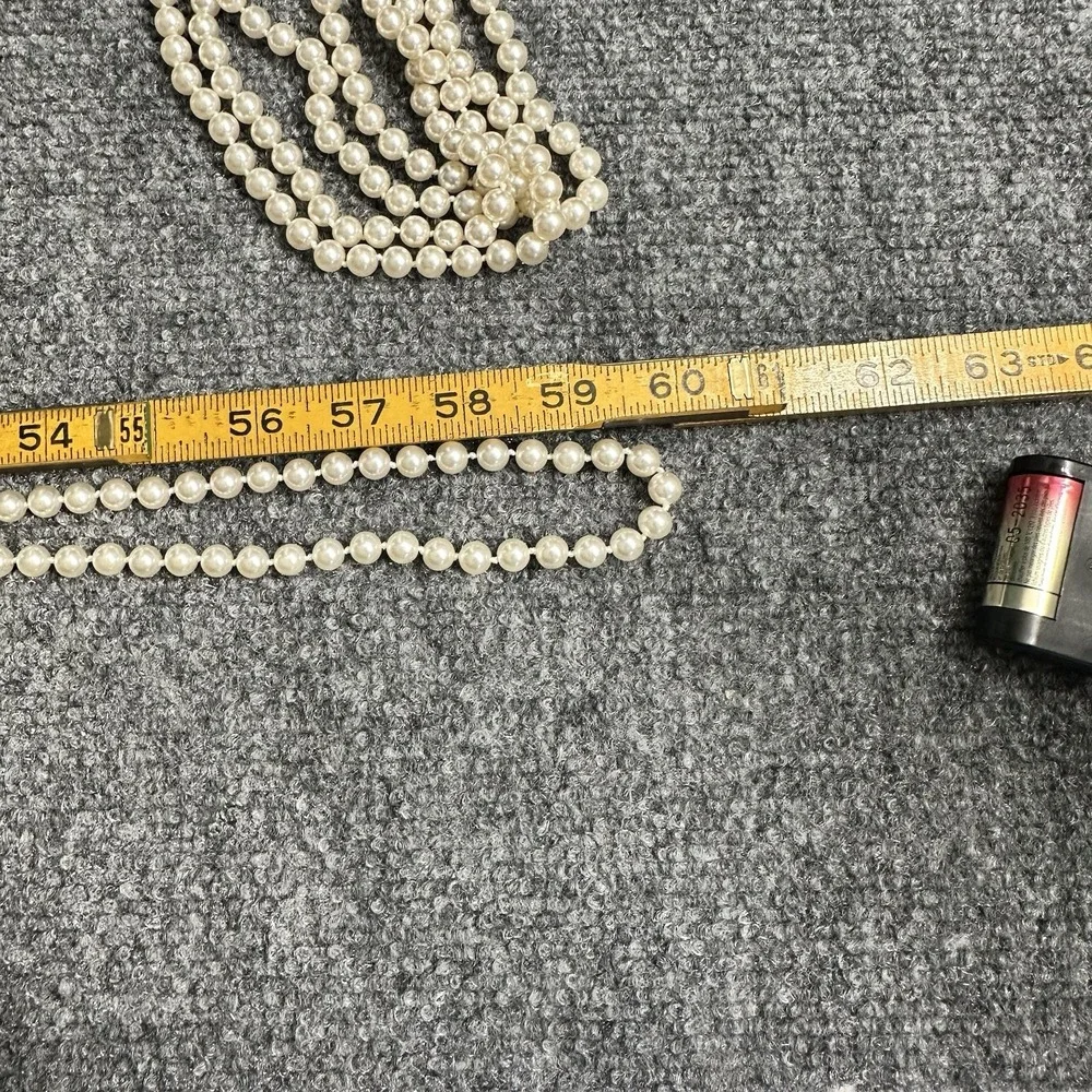 lot of 3 vintage faux pearl necklaces ~60